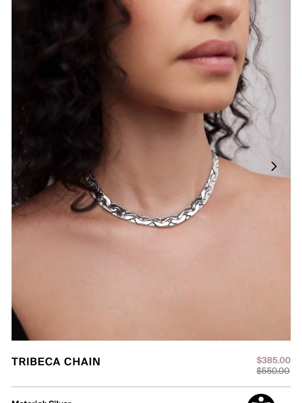 NWT Jennifer Fisher Tribeca Silver Chain Necklace - Bold Link Statement - Picture 6 of 6